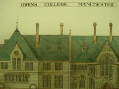 Owens College , Manchester, London, UK, 1874, Alfred Waterhouse