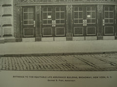 Entrance to the Equitable Life Assurance Building , New York, NY, 1902, George B. Post