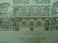 Lenox Library , New York , NY, 1877, Mr. R. M. Hunt