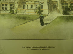 Hatch Library of Adelbert College , Cleveland, OH, 1902, C. F. Schweinfurth