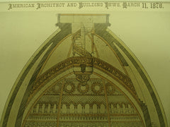 Section through the Proposed Dome of the New State Capitol , Albany, NY, 1876, James R. Osgood