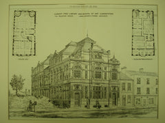 Selected Design for the Cardiff Free Library and School of Art Competition , Cardiff, Wales, UK, 1880, James Seward & Thomas