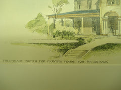 Country House for Mr. Johnson , Lond Island, NY, 1893, E. G. W. Dietrich