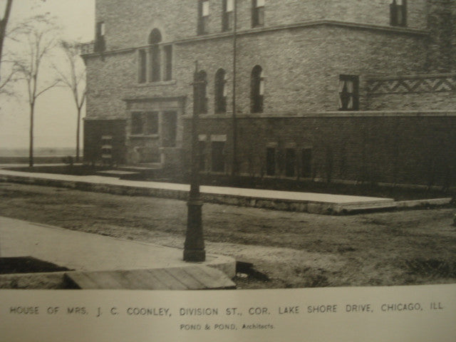 House For Mrs J C Coonley Chicago Il 1893 Pond And Pond St