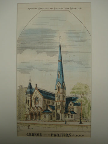 Church of the Puritans , New York, NY, 1876, unknown