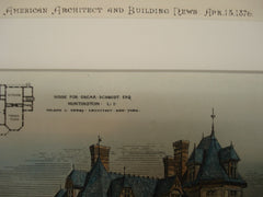 House for Oscar Schmidt , Huntington, Long Island, NY, 1876, Nelson L. Derey