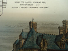 House for Oscar Schmidt , Huntington, Long Island, NY, 1876, Nelson L. Derey