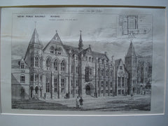 New Public Buildings , Reading, England, UK, 1880, Thomas Lainson