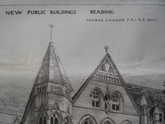 New Public Buildings , Reading, England, UK, 1880, Thomas Lainson