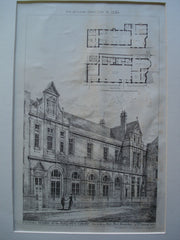 National Hospital for the Paralysed & Epileptic. New Wing in Powis Place, Bloomsbury, England, UK, 1880, M.P. Manning