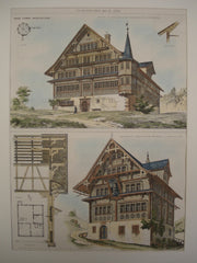 Two Example of Swiss Timber Architecture , Toggenburg, Switzerland, EUR, 1883, Unknown