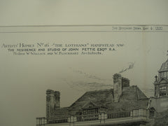 Lothians, the Residence and Studio of John Pettie, Esq., Hampstead, London, England, UK, 1881, W. Wallace and W. Flockhart