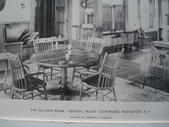 Billiard Room in the Genessee Valley Club-House , Rochester, NY, 1898, Du Fais & Canfield