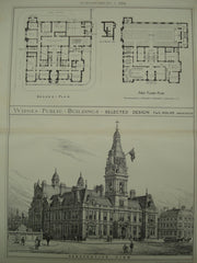 Widnes Public Buildings , Widnes, Cheshire, England, UK, 1884, F. & G. Holme