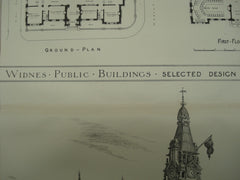 Widnes Public Buildings , Widnes, Cheshire, England, UK, 1884, F. & G. Holme