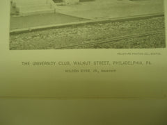 University Club , Philadelphia, PA, 1890, Wilson Eyre, Jr.