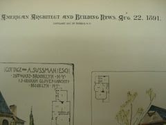 Cottages designed by J. Graham Glover , NY, 1891, J. Graham Glover