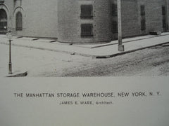 Manhattan Storage Warehouse, New York, NY, 1886, James E. Ware