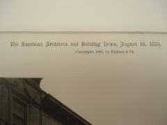 House of Richard Cunningham, Esq. and Hon. Oscar S. Straus on West 74th Street , New York, NY, 1891, J. H. Duncan