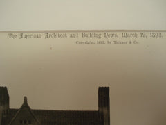 House of Louis B. Jones, Esq. and Charles L. Hill, Esq. in Garfield Place, Brooklyn, NY, 1892, C. P. H. Gilbert