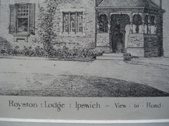 Royston Lodge, view to the road, Ipswich, England, UK, 1884, John Corder