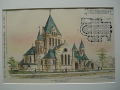 St. Mark's Church, view from the Northeast, Brooklyn, NY, 1899, Henry M. Congdon