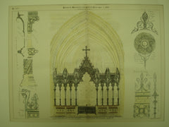 Memorial Rood Screen at the Church of the Redeemer , Bryn Mawr, PA, 1885, Frank Burns