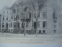 Block of Houses for the Appleton Estate, Albany, NY, 1885, Walter Dickson