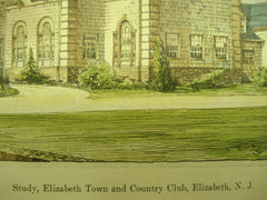 Elizabeth Town and Country Club , Elizabeth, NJ, 1926, Clifford C. Wendehack