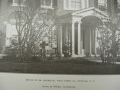 House of Dr. Sherman on West Ferry St., Buffalo, NY, 1907, Green and Wicks