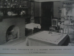 Dining Room at the Residence of J. L. Silsbee at Edgewater, Chicago, IL, 1889, J. L. Silsbee