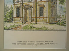 Sheet Metal Pavilion at the Centennial Exhibition for the Kittredge Cornice and Ornament Company, Salem, OH, 1876, Edward Dewson