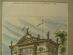 Sheet Metal Pavilion at the Centennial Exhibition for the Kittredge Cornice and Ornament Company, Salem, OH, 1876, Edward Dewson