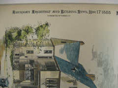 Houses on Locust Street, Cincinnati, OH, 1888, S. E. Des Jardins