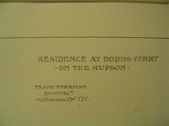 Residence on the Hudson River, Dobbs Ferry, NY, 1891, Frank Freeman