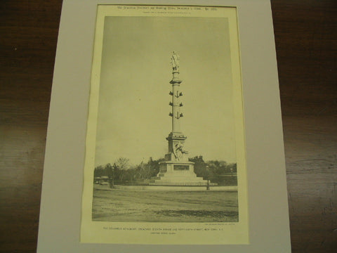 Columbus Monument on Broadway, Eighth Avenue and Fifty-Ninth Street, New York, NY, 1894, Gaetano Russo