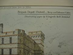 Brigade Depot, Oxford, England, UK, 1880, E. Ingress Bell