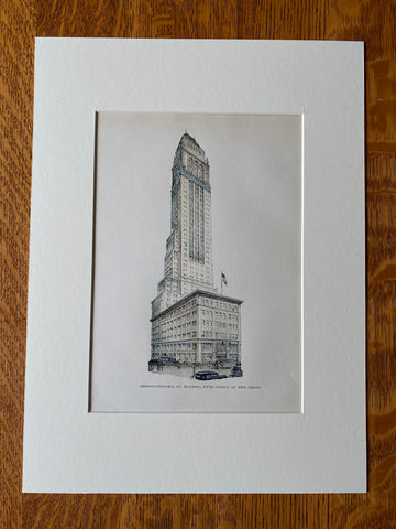 Arnold Constable Company, 5th Avenue, New York, 1929, Hand Colored Original -