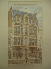 Wood's Building, Wilkes-Barre, PA, 1878, Bruce Price