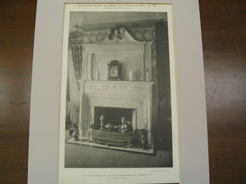 The Parlor Mantelpiece in the House of Gordon Reed, Esq., Cowesett, RI, 1892, Gould and Angell