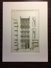 Orient Mutual Insurance, Wall Street, NY, 1878, Original, Hand Colored