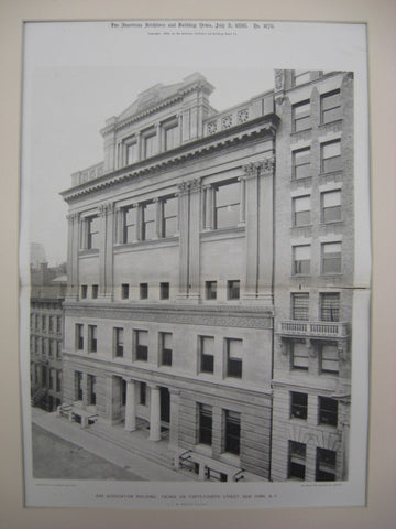 Bar Association Building, New York, NY, 1898, C. L. W. Eidlitz