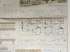 House, J M Wayne Neff, Cincinnati, OH, 1882, Bruce Price, Original Plan