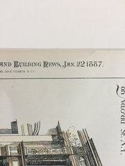 Mutual Life Insurance Building, Nassau St, NY, 1887, C W Clinton, Original Plan