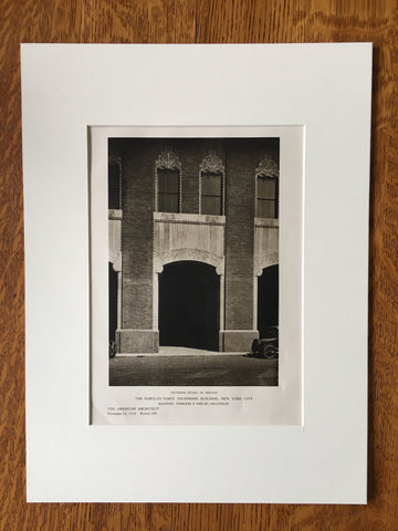 Barclay Vesey Telephone Building, Arcade Exterior, NY, 1926, Lithograph x