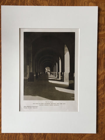 Barclay Vesey Telephone Building, View of Arcade, NY, 1926, Lithograph x