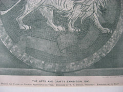 Mosaic for Floor of Church for the Arts and Crafts Exhibition, Newcastle, England, UK, 1890, T. R. Spence