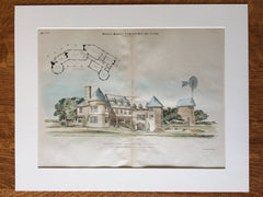Residence, W N Oothout, Fresno, CA, 1890, A Page Brown, Original Hand Colored x