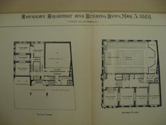 Proposed Design for the Providence Young Men's Christian Association, Providence, RI, 1888, Stone, Carpenter, and Willson