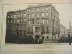 House of J. Hampden Robb on Park Avenue, New York, NY, 1891, McKim, Mead and White